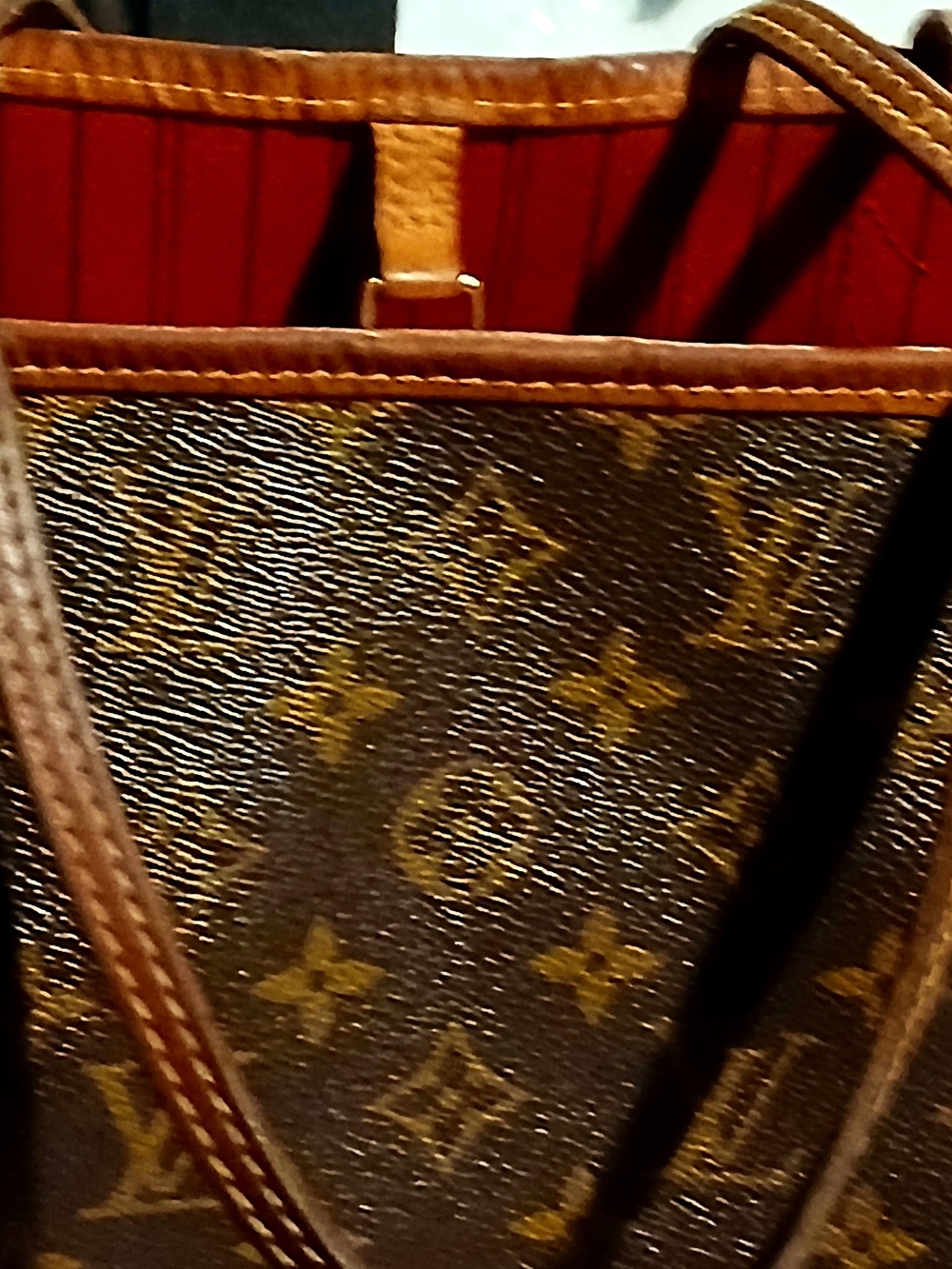 Louis Vuitton Set Neverfull Mm Bag Authentic Monogram Tote Shoulder Bag & Wallet - Picture 3 of 15